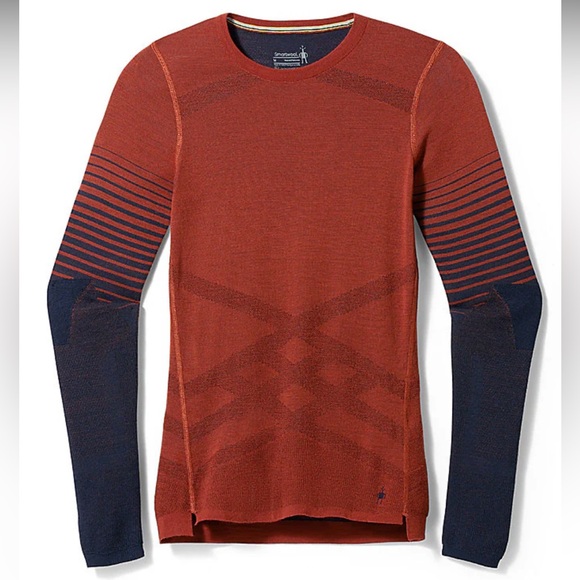 NEW Smartwool Intraknit Thermal Merino Base Layer Crew Brown Womens Small - Picture 2 of 16